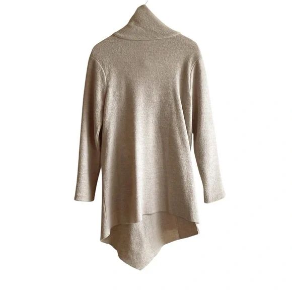 Garnet Hill Boiled Wool Asymmetrical Crossover Hook Close Jacket Ivory size 4 4P - Picture 4 of 9